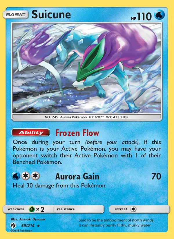 Suicune — Lost Thunder 59/214
