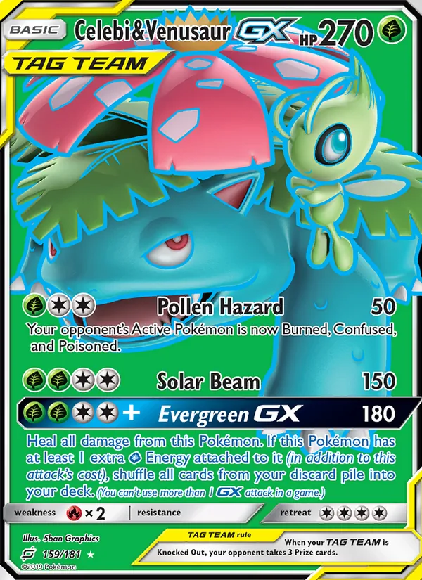 Celebi & Venusaur GX — Team Up 159/181