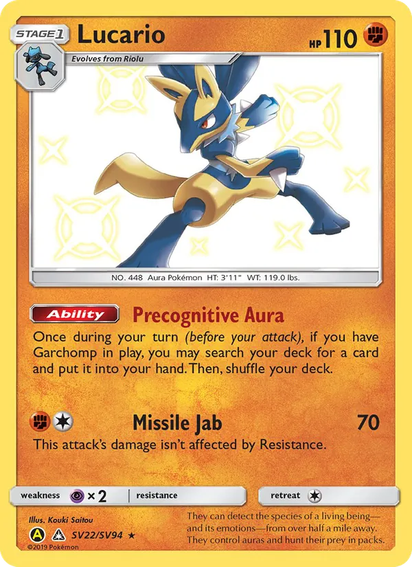Lucario — Destinées Occultes Coffre Étincelant SV22/94