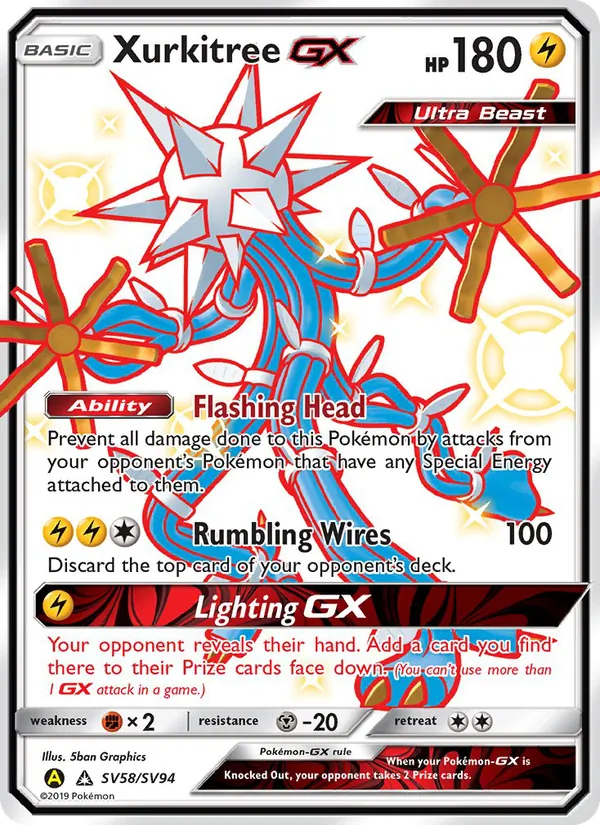 Xurkitree-GX — Hidden Fates Shiny Vault SV58/94