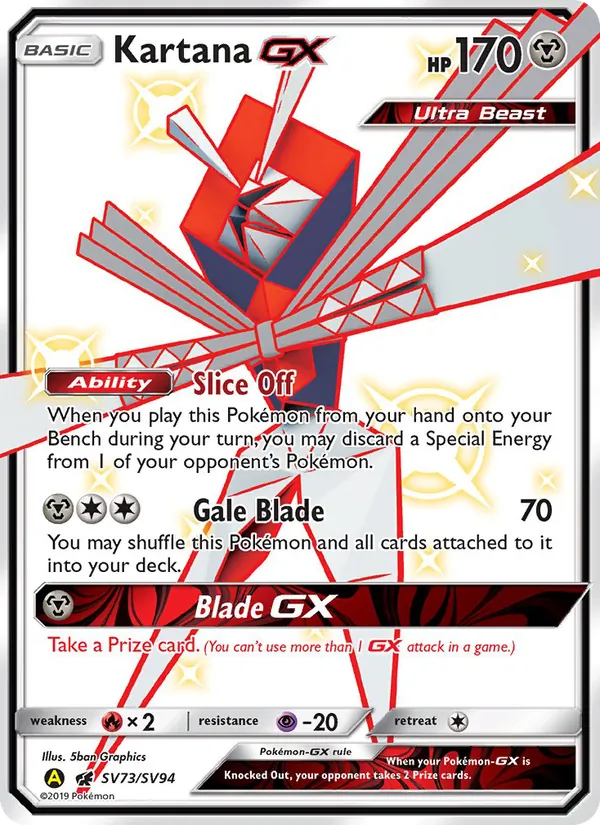 Kartana-GX — Hidden Fates Shiny Vault SV73/94