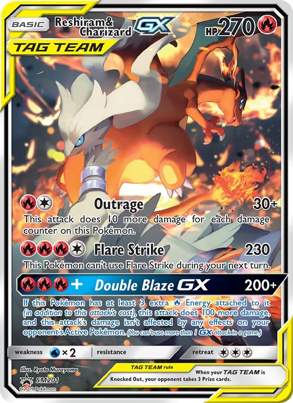 Reshiram & Charizard GX — SM Black Star Promos SM201/248