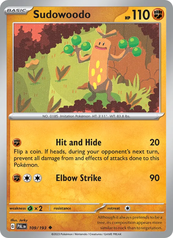 Sudowoodo — Paldea Evolved 109/193