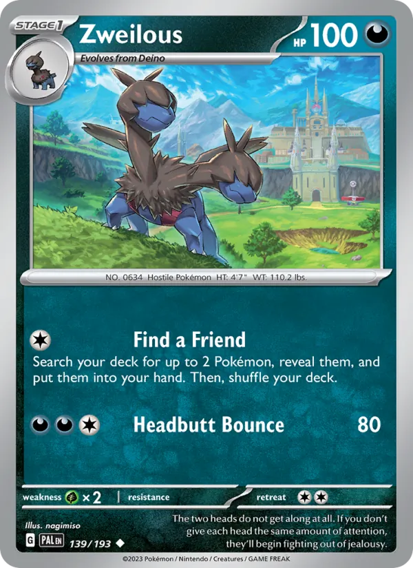 Zweilous — Paldea Evolved 139/193