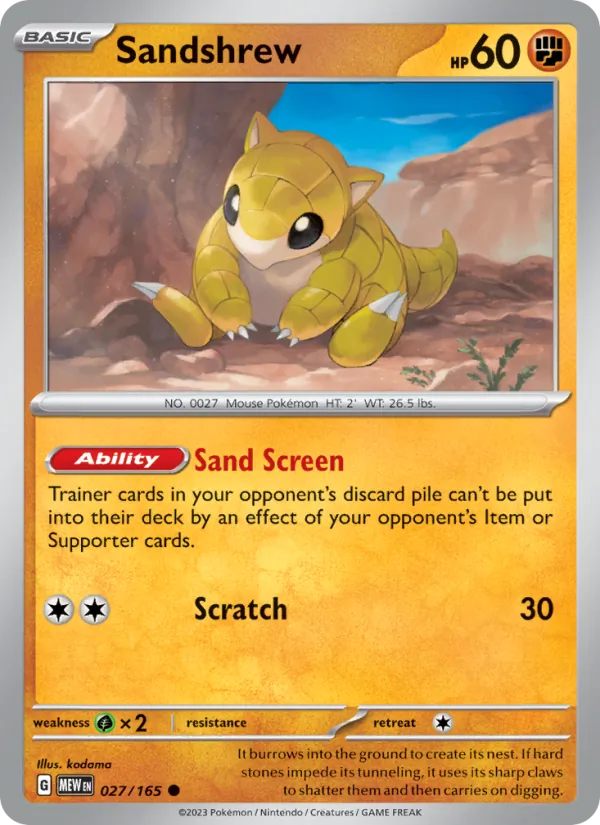 Sandshrew — 151 027/165