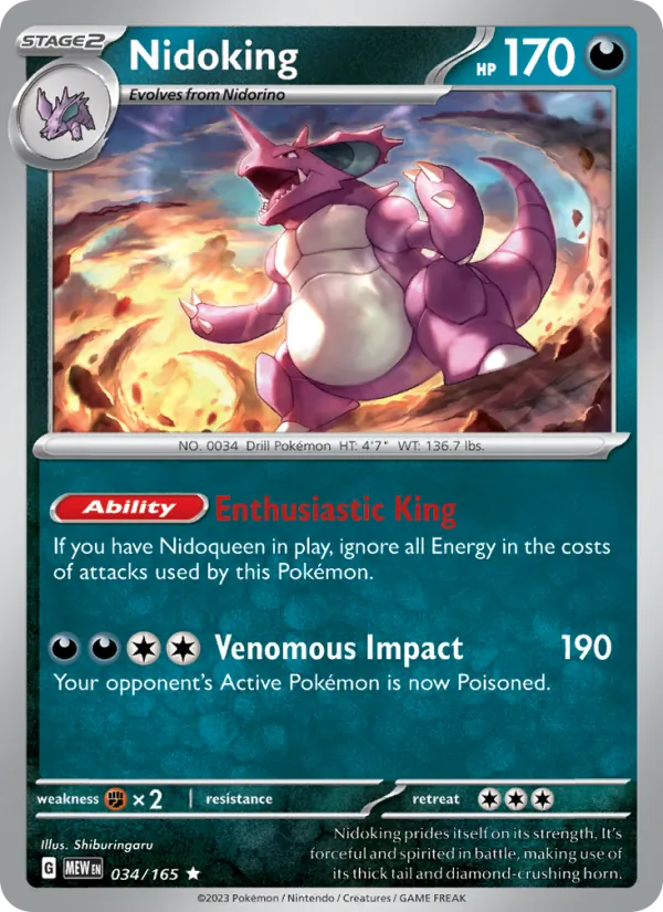 Nidoking — 151 034/165