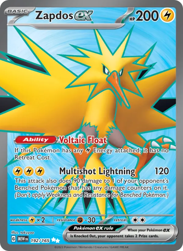 Zapdos ex — 151 192/165