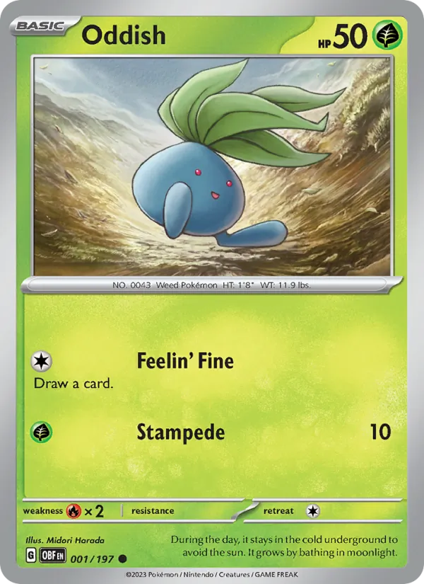 Oddish — Obsidian Flames 001/197