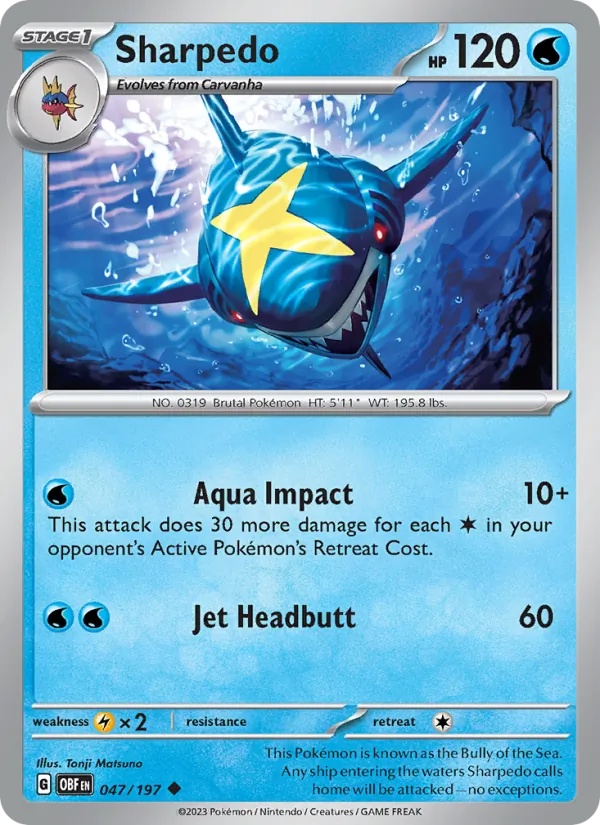 Sharpedo — Obsidian Flames 047/197