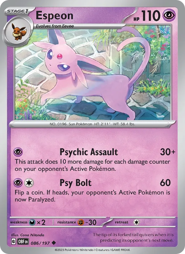 Espeon — Obsidian Flames 086/197
