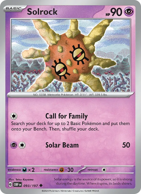 Solrock — Obsidian Flames 093/197