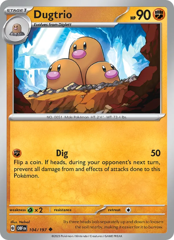 Dugtrio — Obsidian Flames 104/197