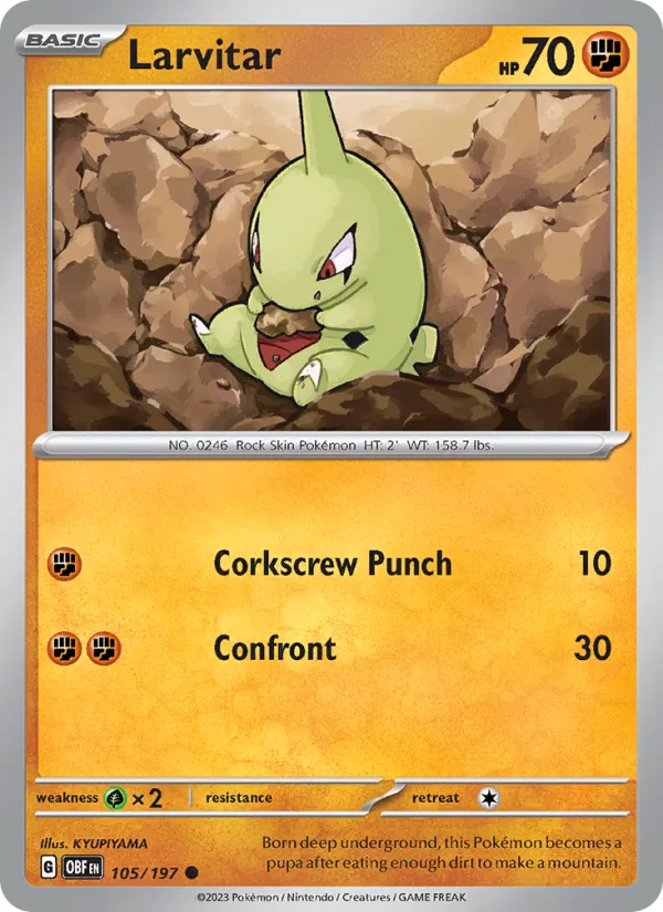 Larvitar — Obsidian Flames 105/197