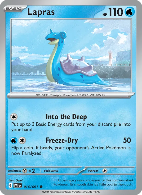 Lapras — Paldean Fates 016/91