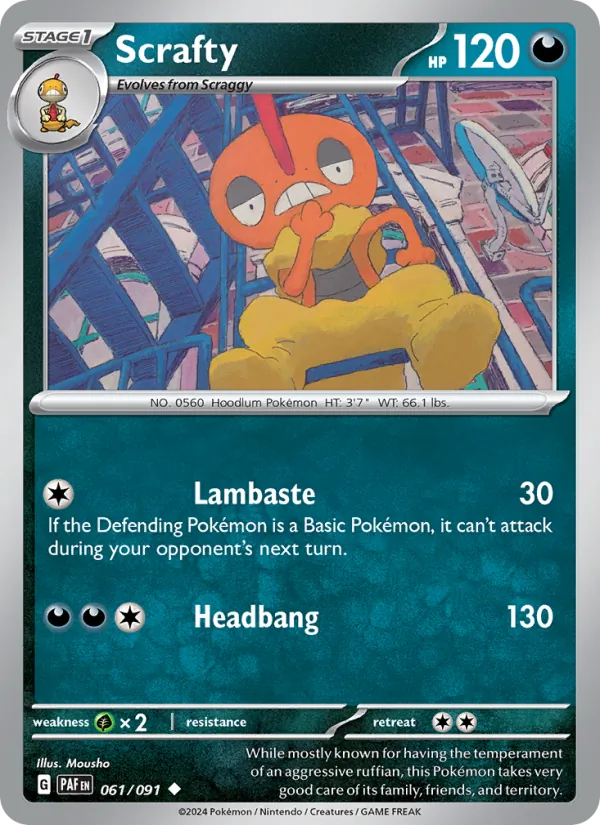Scrafty — Paldean Fates 061/91