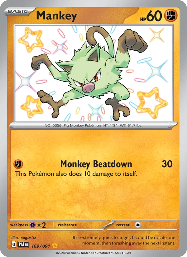 Mankey — Paldean Fates 169/91