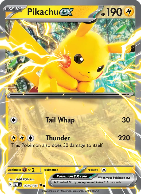 Pikachu-ex — Évolutions Prismatiques 028/131