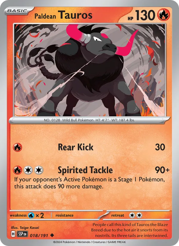 Paldean Tauros — Surging Sparks 018/191