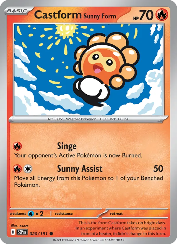 Castform Sunny Form — Surging Sparks 020/191