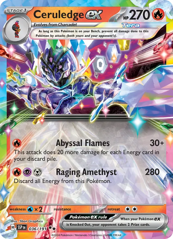Ceruledge ex — Surging Sparks 036/191