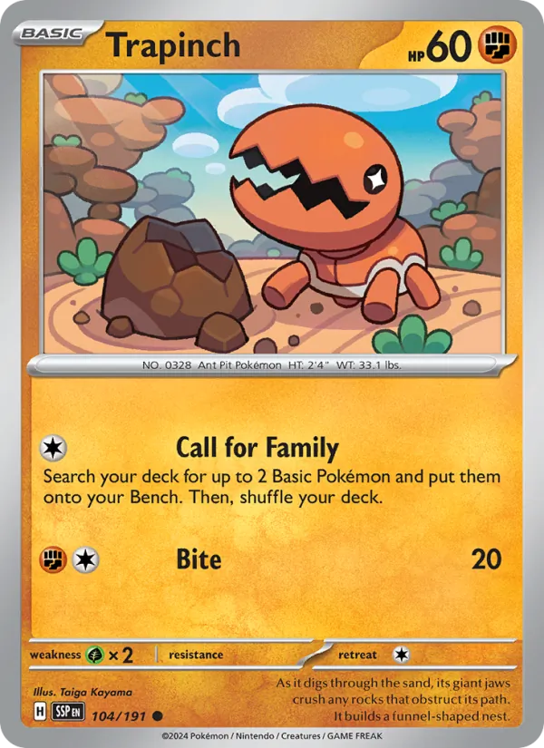 Trapinch — Surging Sparks 104/191