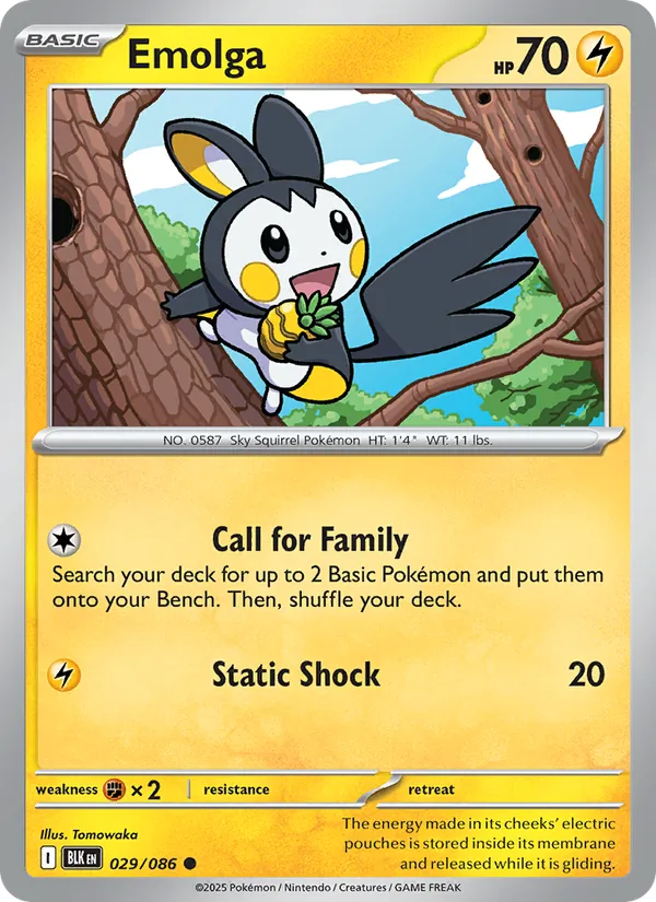 Emolga — Black Bolt 029/86