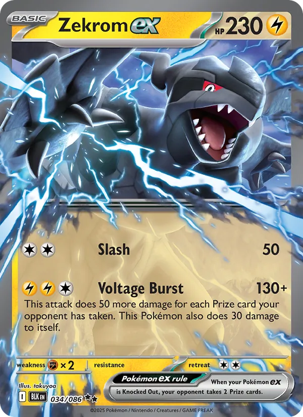 Zekrom ex — Black Bolt 034/86