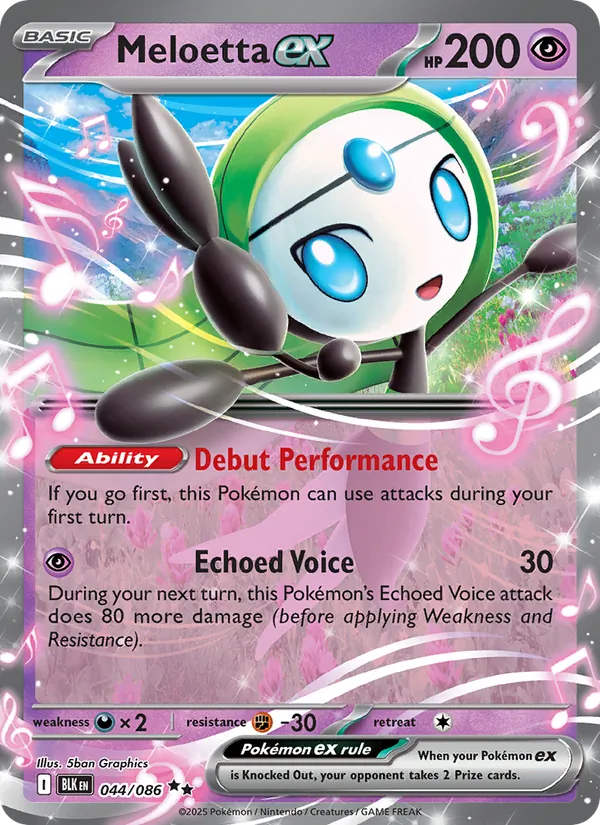 Meloetta ex — Black Bolt 044/86
