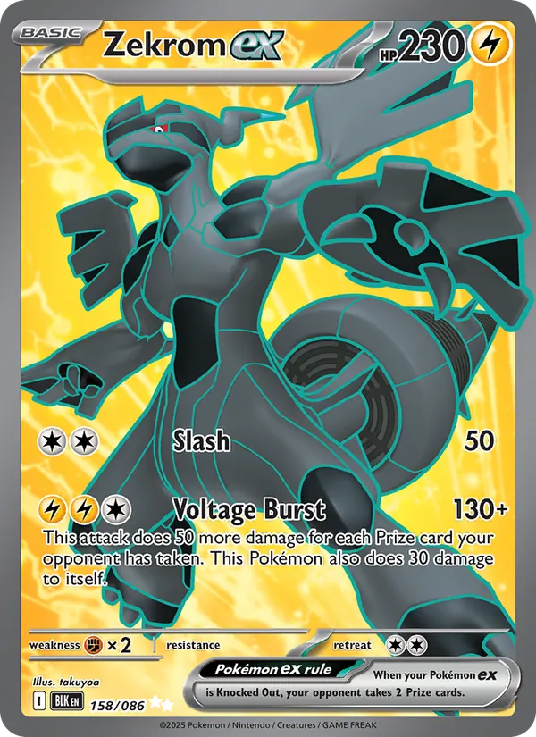 Zekrom ex — Black Bolt 158/86