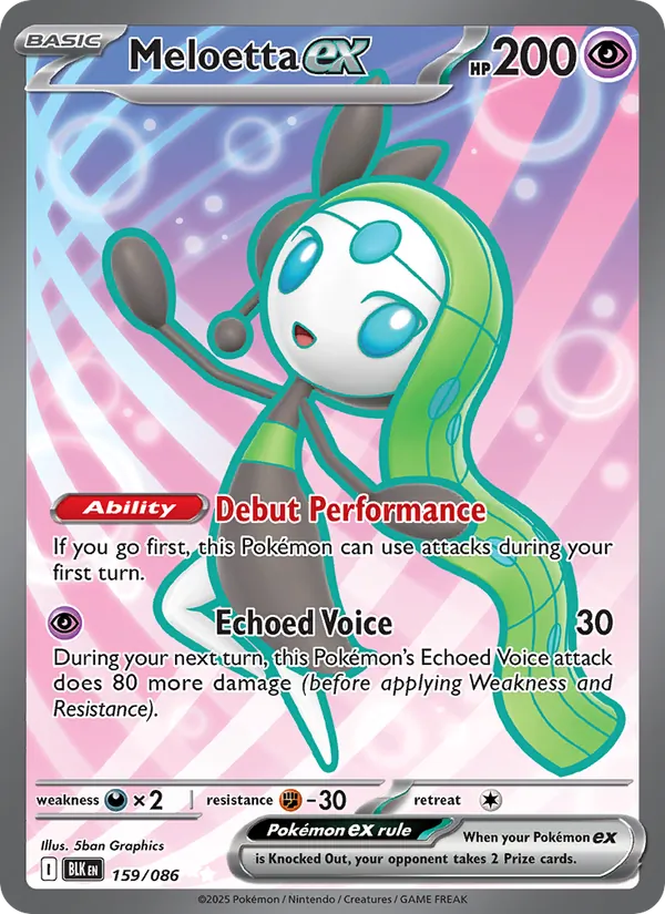 Meloetta ex — Black Bolt 159/86