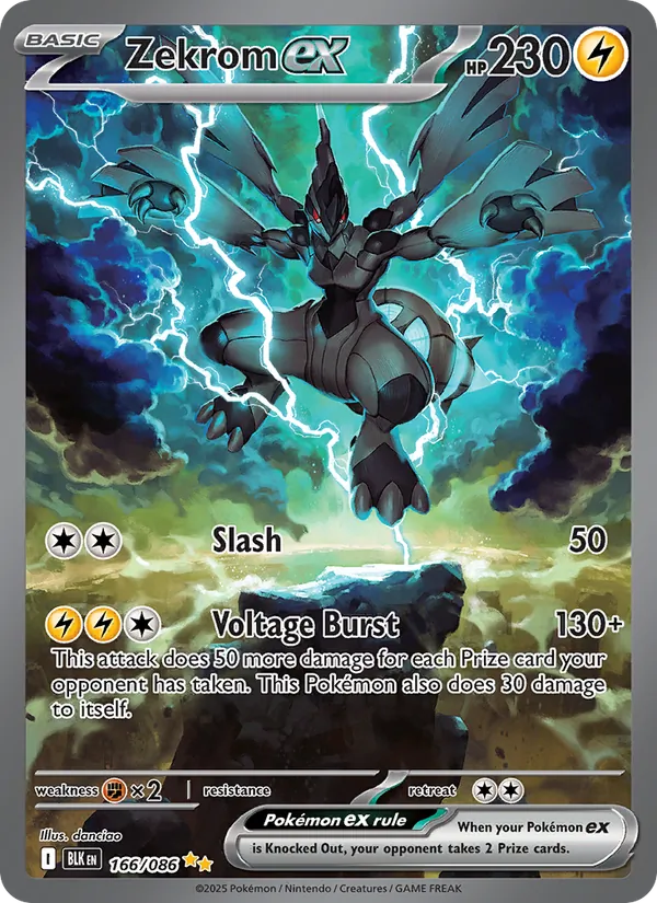 Zekrom ex — Black Bolt 166/86