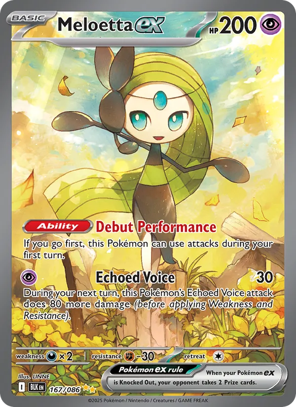 Meloetta ex — Black Bolt 167/86