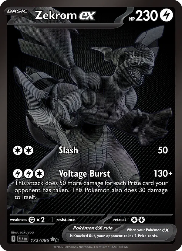 Zekrom ex — Black Bolt 172/86