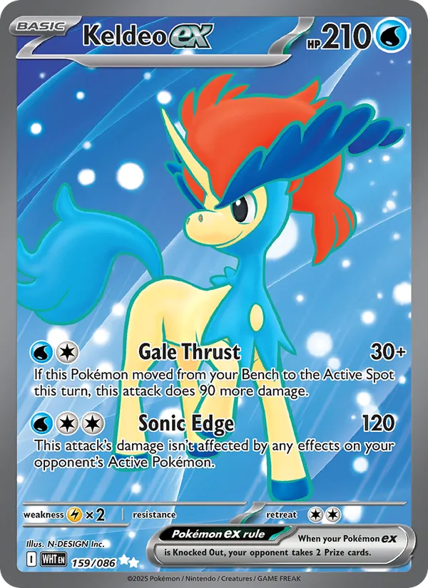 Keldeo ex — White Flare 159/86