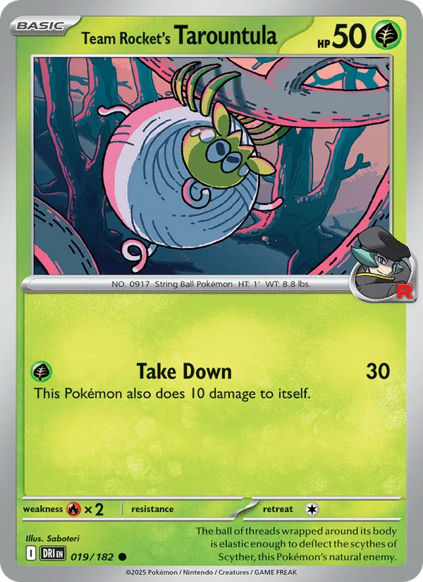 Team Rocket's Tarountula — Destined Rivals 019/182