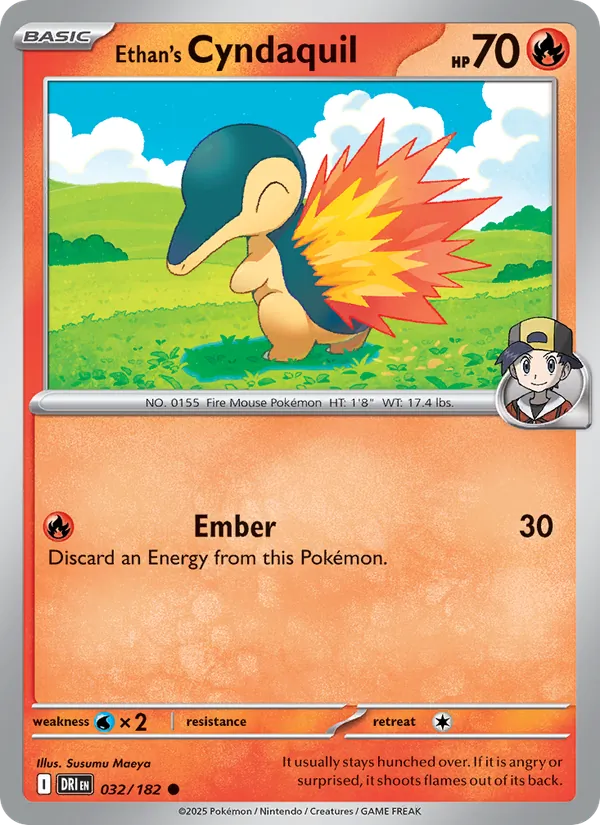 Ethan's Cyndaquil — Destined Rivals 032/182