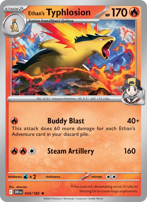 Ethan's Typhlosion — Destined Rivals 034/182