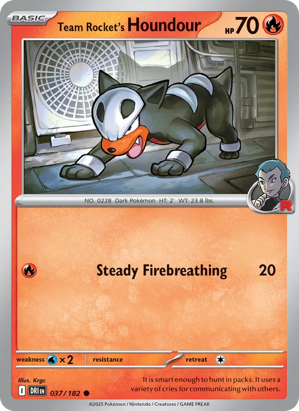 Team Rocket's Houndour — Destined Rivals 037/182