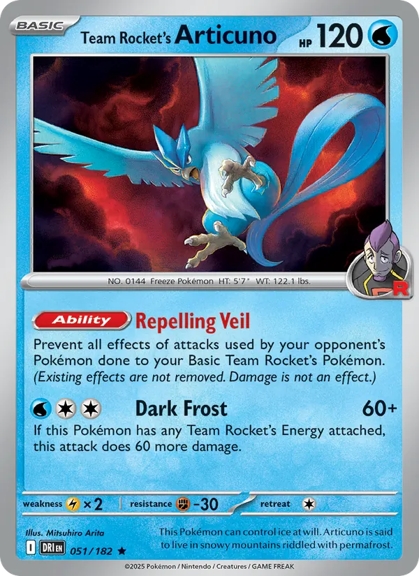 Team Rocket's Articuno — Destined Rivals 051/182