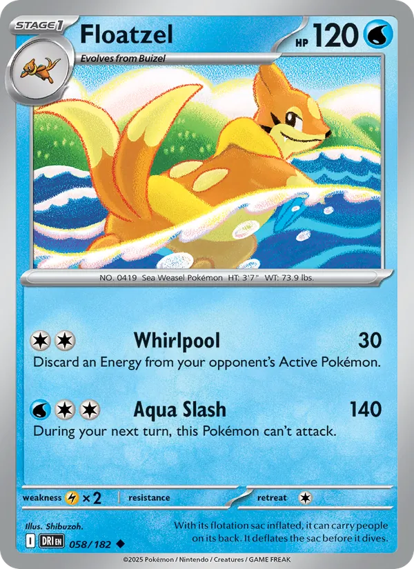 Floatzel — Destined Rivals 058/182