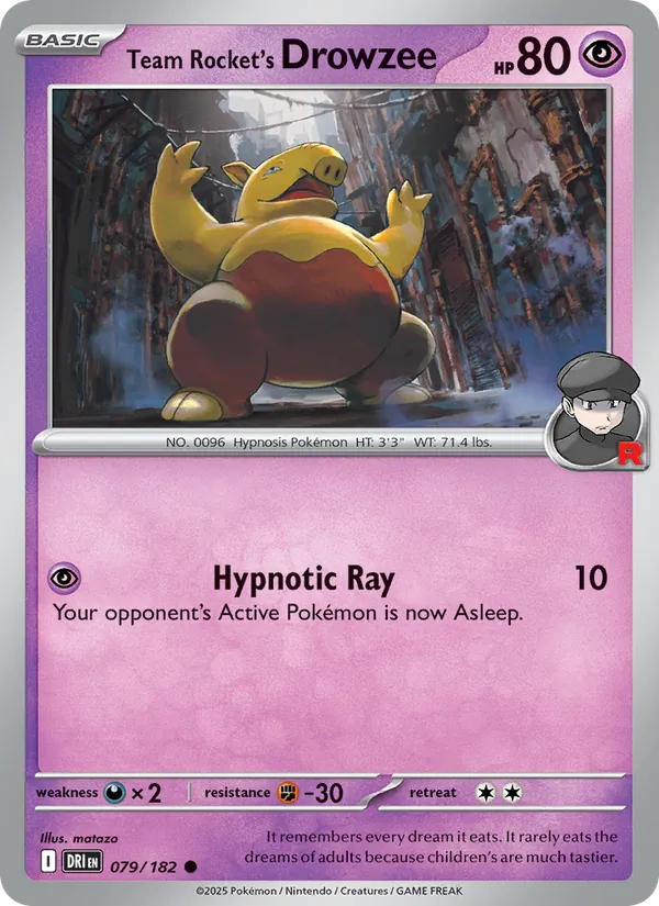 Team Rocket's Drowzee — Destined Rivals 079/182