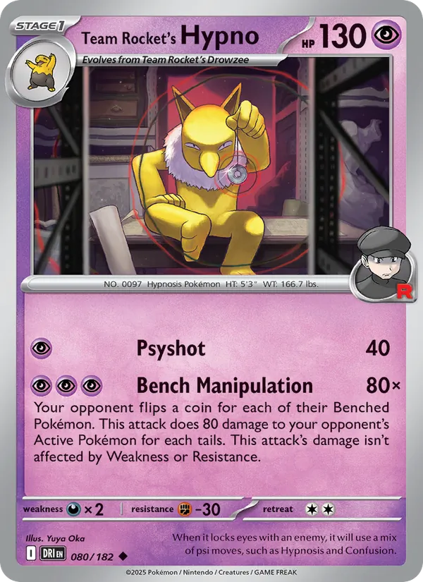 Team Rocket's Hypno — Destined Rivals 080/182