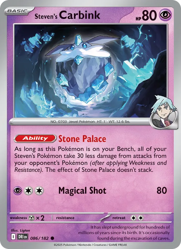 Steven's Carbink — Destined Rivals 086/182