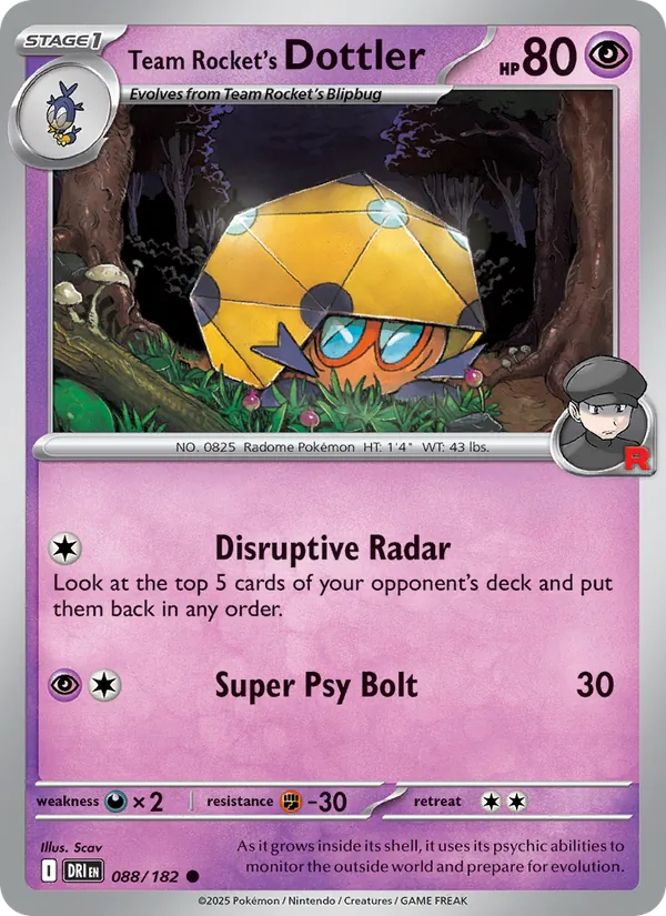 Team Rocket's Dottler — Destined Rivals 088/182