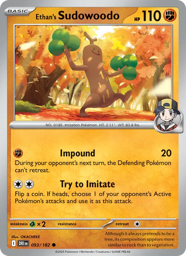Ethan's Sudowoodo — Destined Rivals 093/182