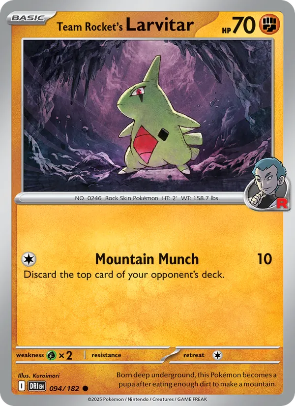 Team Rocket's Larvitar — Destined Rivals 094/182