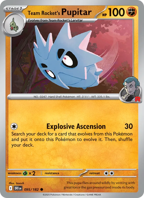 Team Rocket's Pupitar — Destined Rivals 095/182