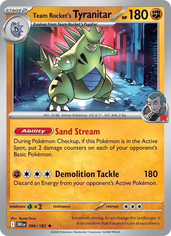 Team Rocket's Tyranitar — Destined Rivals 096/182