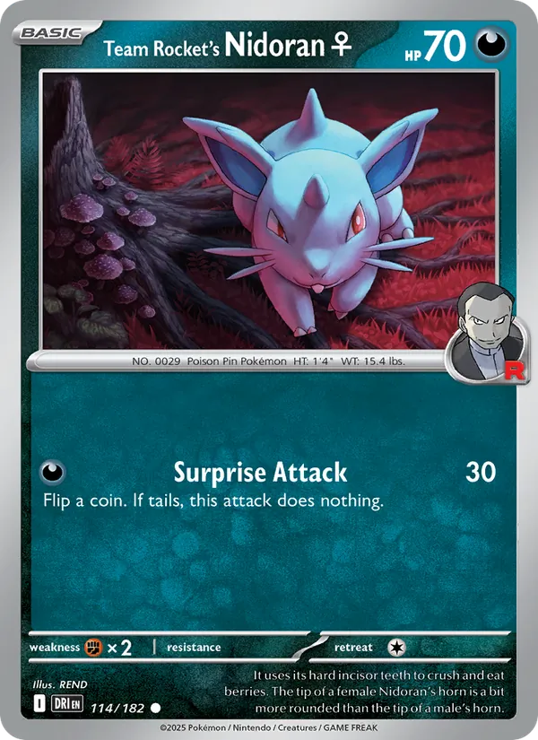 Team Rocket's Nidoran♀ — Destined Rivals 114/182