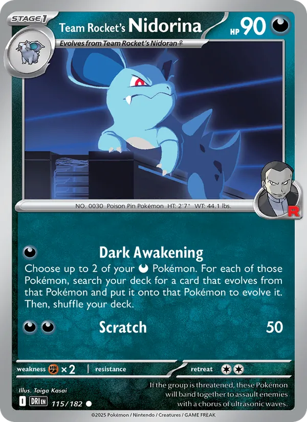 Team Rocket's Nidorina — Destined Rivals 115/182